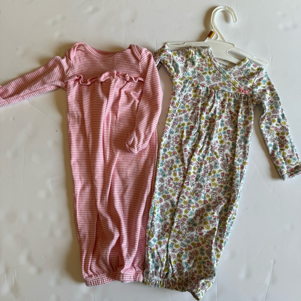 Carter’s girls layette gown set newborn floral